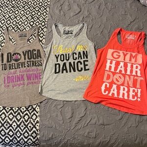 Women’s Chin Up Apparel Tank Tops (listing is for all 3 tops)
